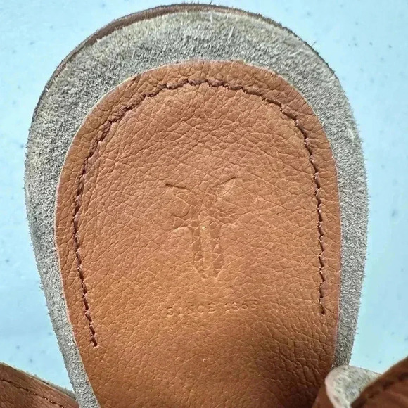 Frye Women’s Courtney Sandals Ash Suede Leather Slingback Open Toe Bootie Size 7 - Picture 9 of 14